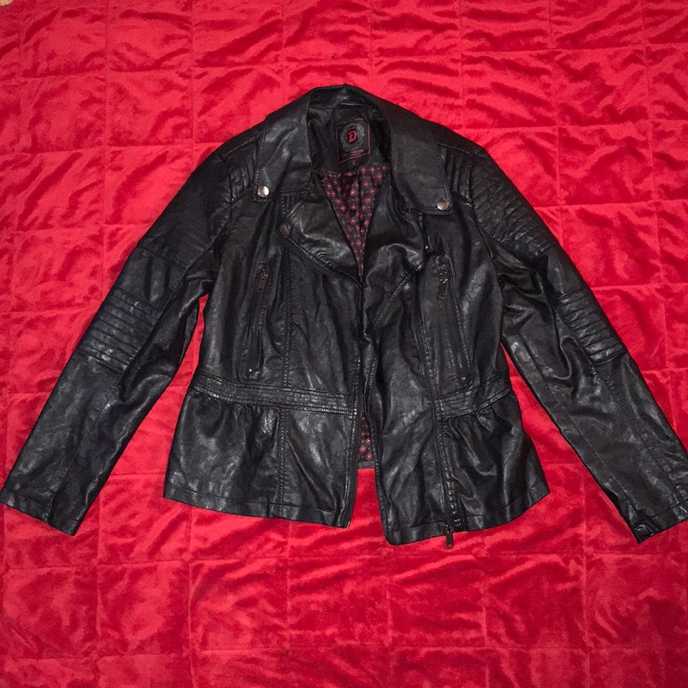 Dollhouse Outerwear Motorcycle Faux Leather Jacket